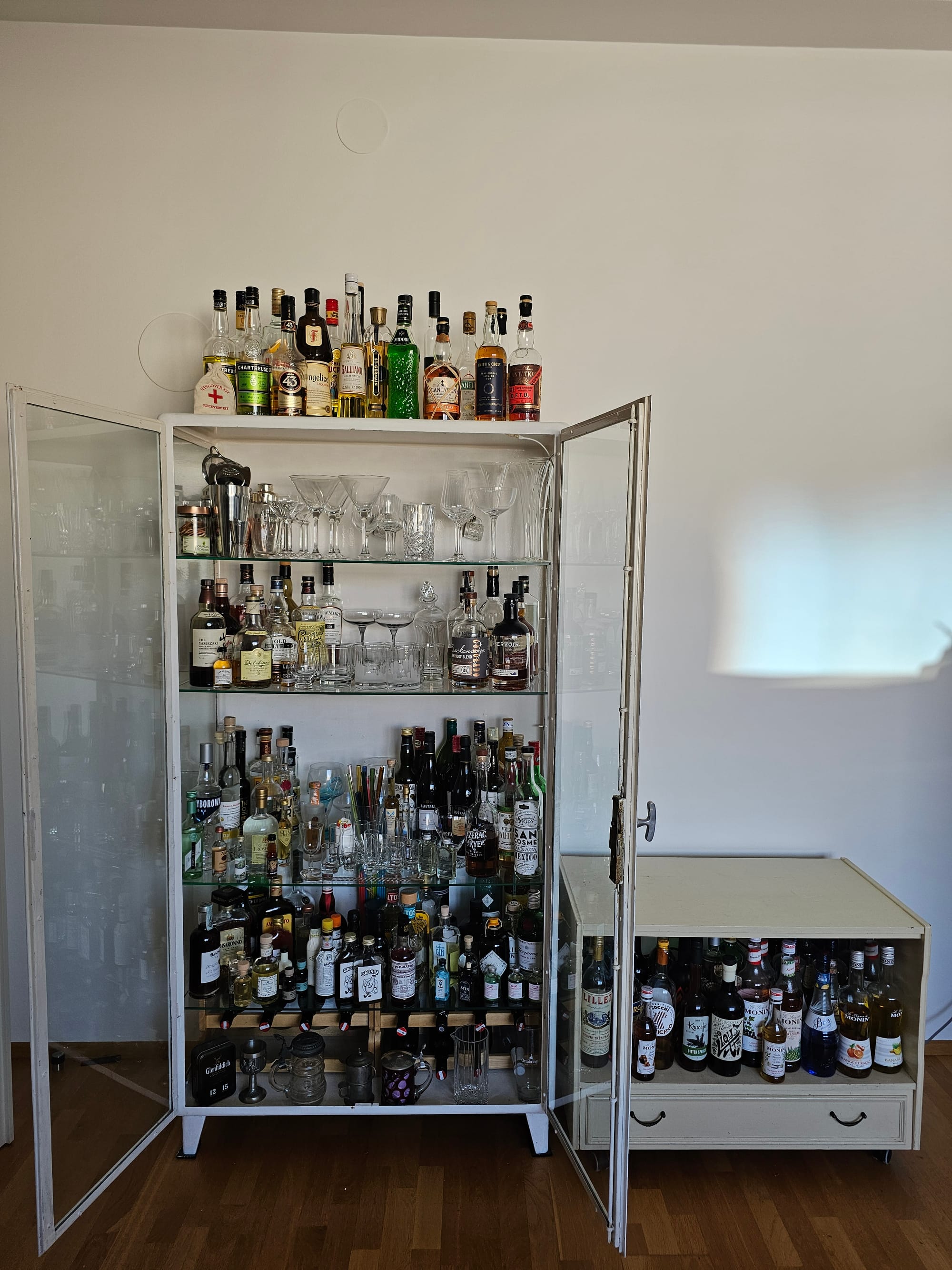 A rather well stocked bar