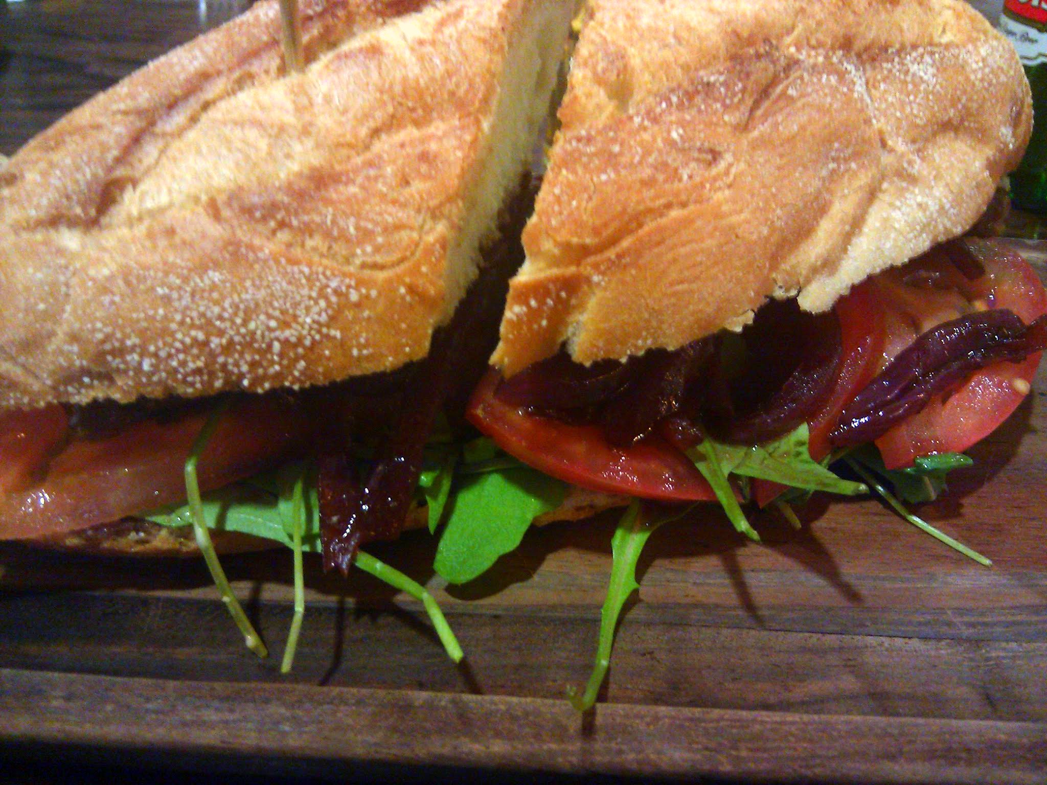 A sandwich from something called Giraffe A sandwich from something called Giraffe