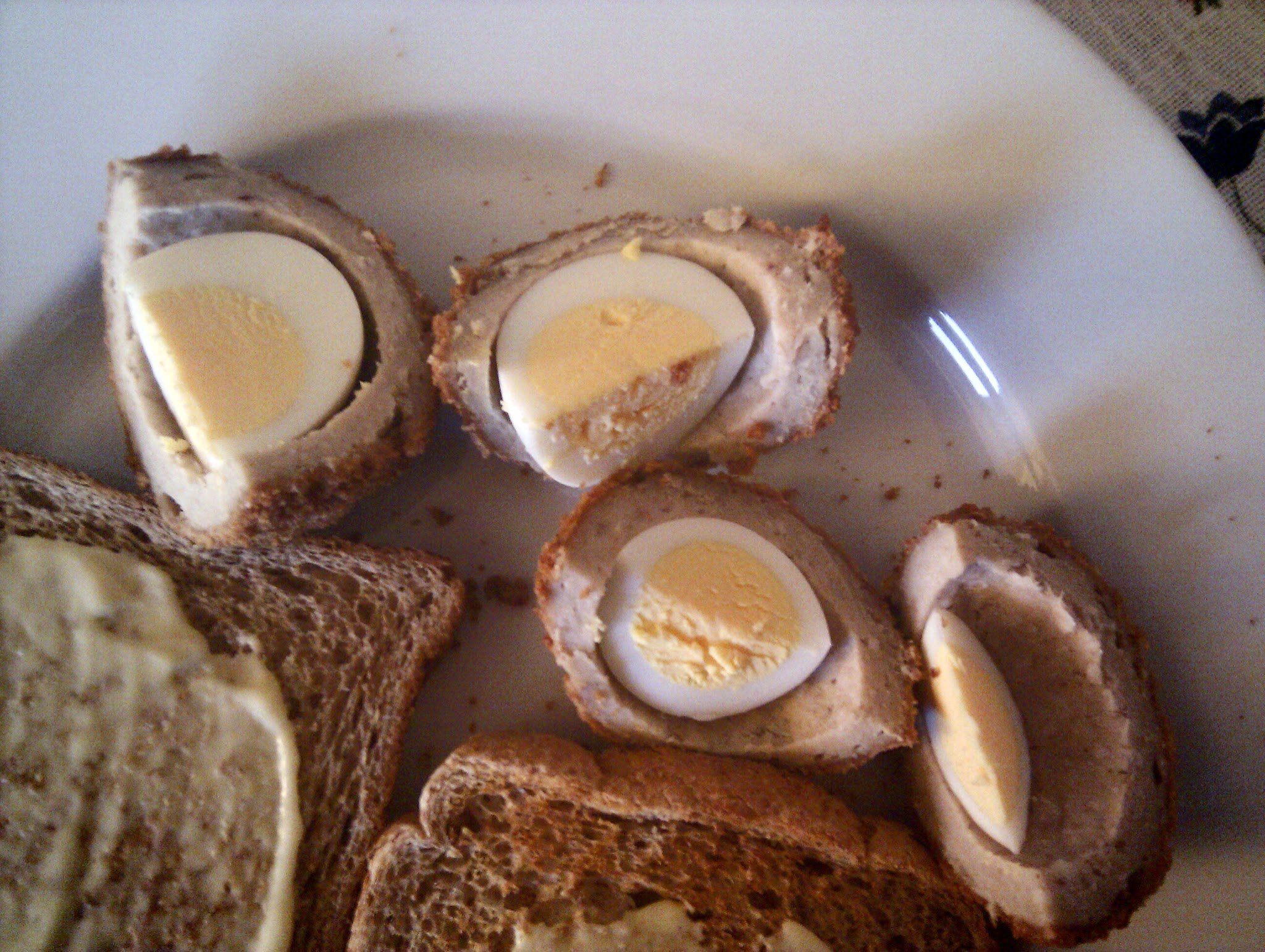 Scotch Eggs That's Scotch Eggs. With toast.