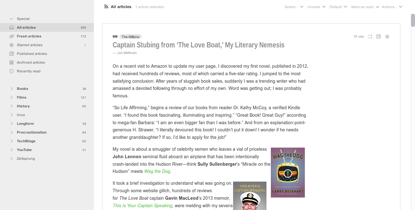 My current feed-reader setup