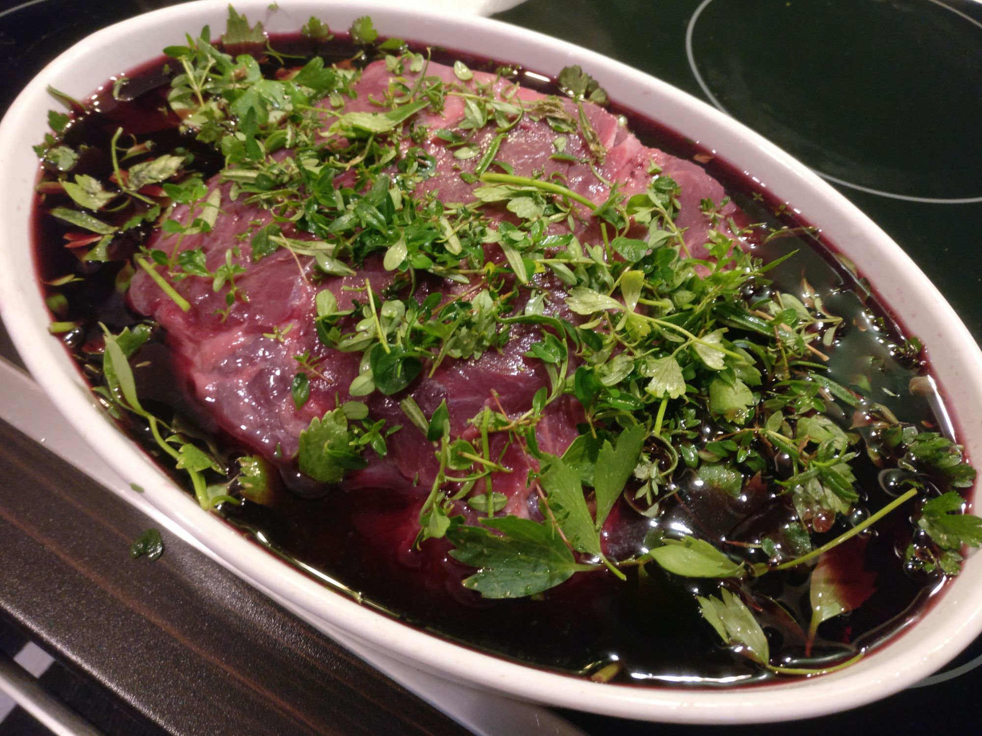 Beef roast in the making